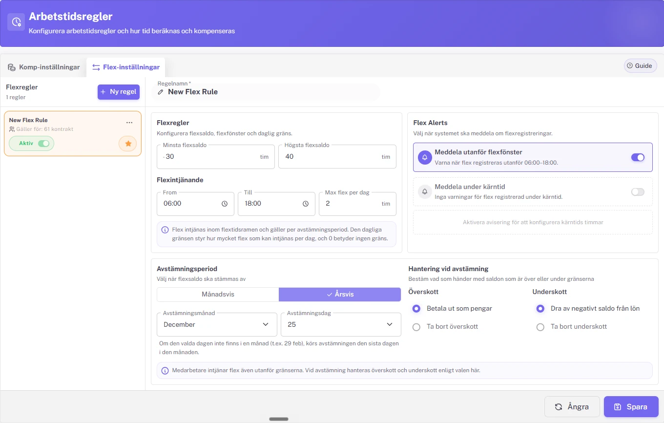 Flex rule editor
